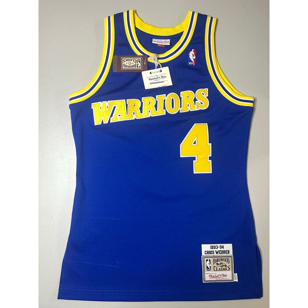 NWT Chris Webber Golden State Warriors Mitchell Ness 1993-94 Jersey 36 S